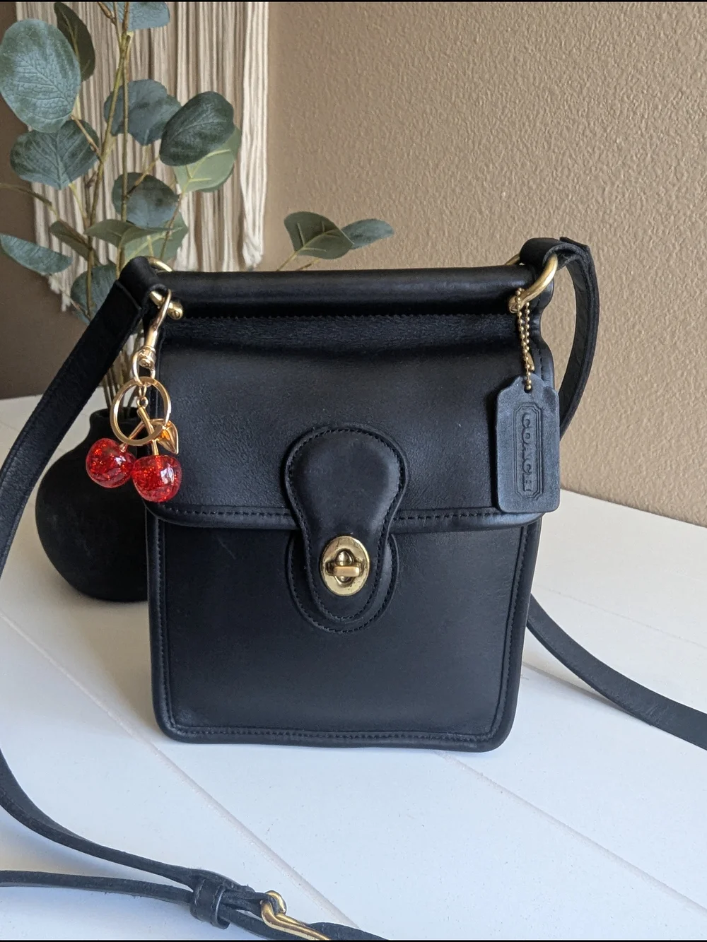 vintage Coach Murphy Bag styled with a glittery